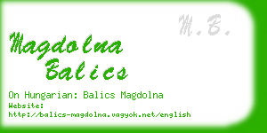 magdolna balics business card